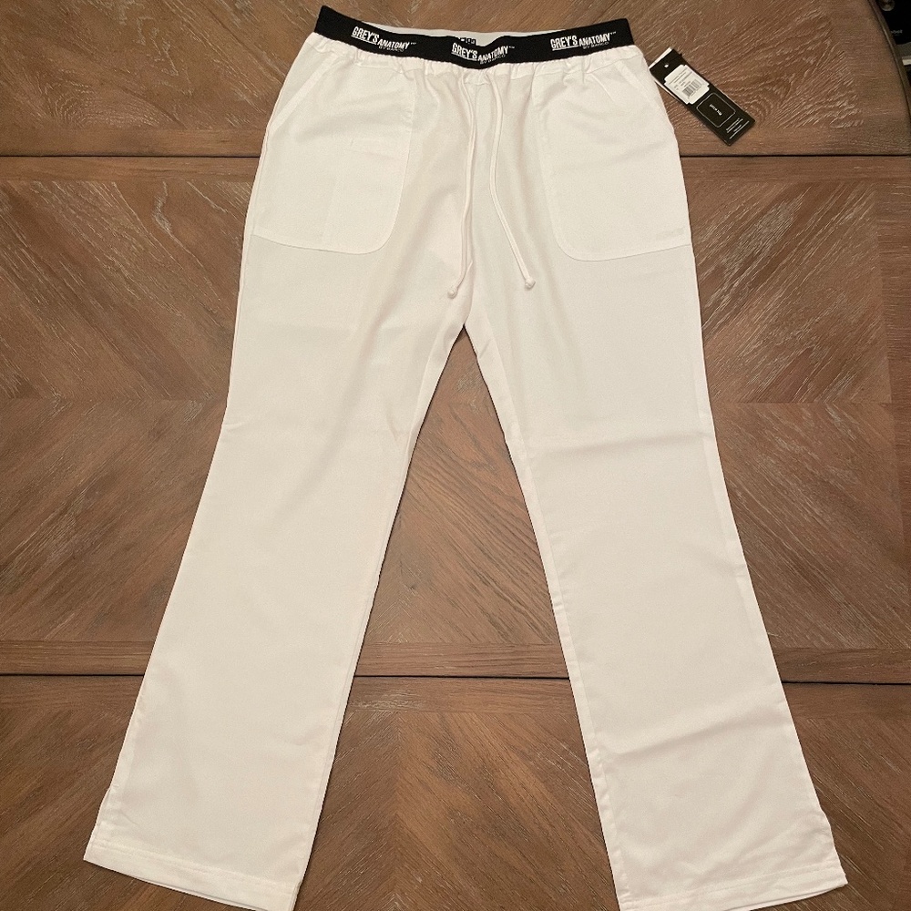 Greys Anatomy Athletic 3 Pocket Pants White Womens